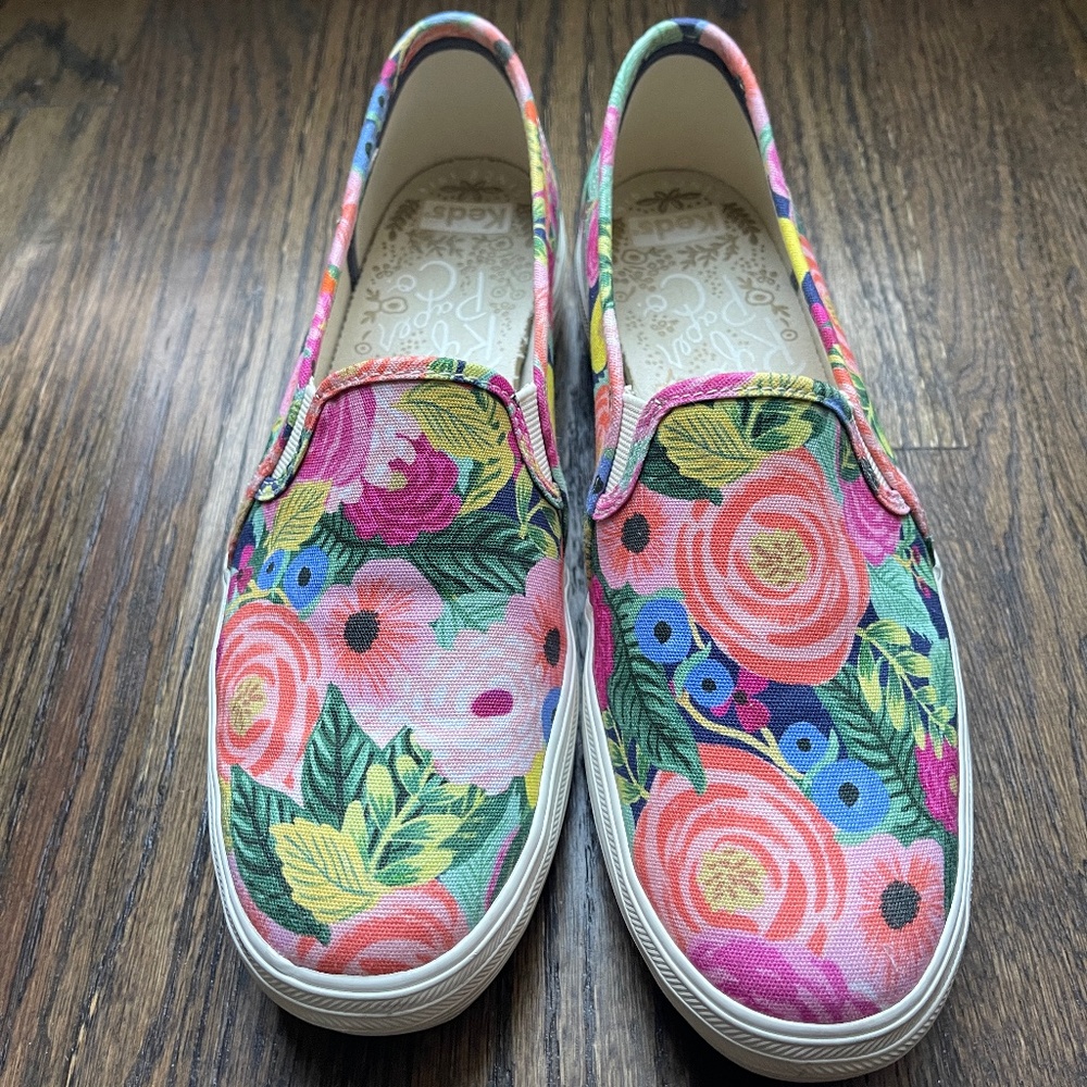 Rifle Paper Co. Keds Platform Triple Decker Shoes Women's Size 8.5